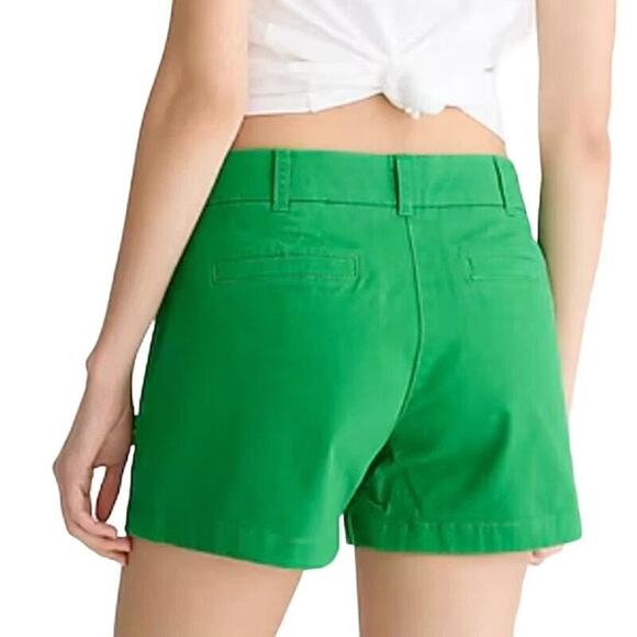 J. Crew Classic Mid Rise Chino Lightweight Shorts Pockets Belt Loops 0 Green - Picture 14 of 15